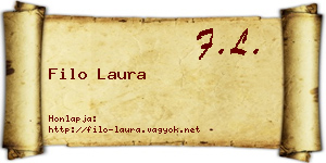 Filo Laura névjegykártya